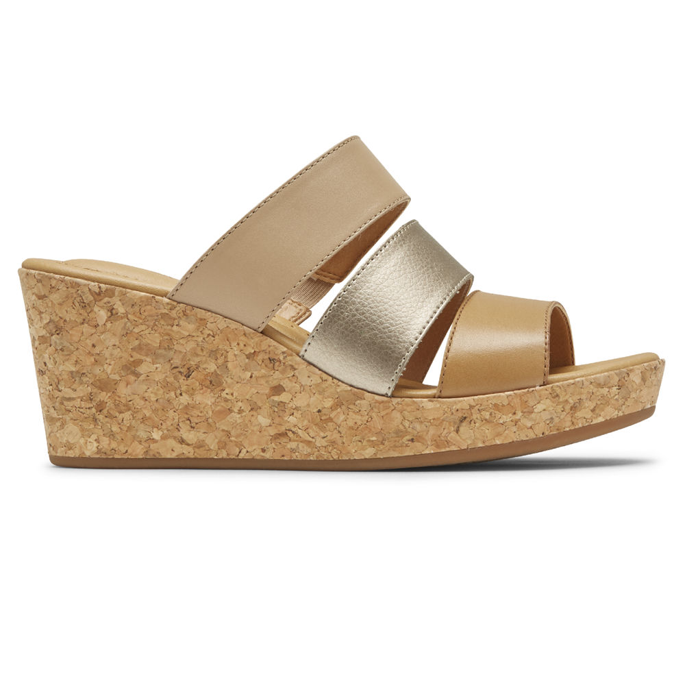 Sandalias Rockport Mujer Mexico - Lyla Banded Kaki - AYQUN2165